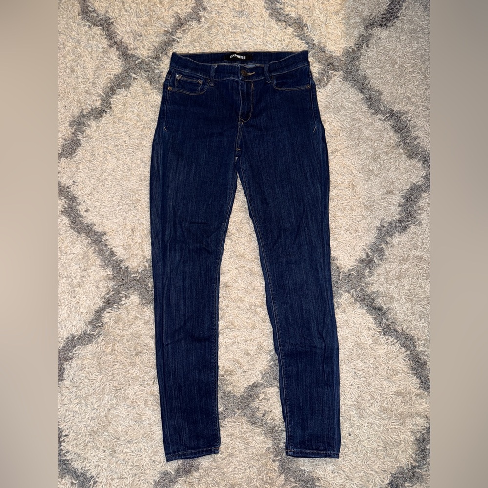 Express Women's Deep Indigo Skinny Jeans